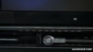 Blonde Caged and Double Ended by Fucked Machines