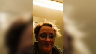 Having Fun with my Cunt into Outside Wc