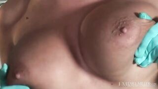 Lusty Long Boobed Kendall Brooks Sex Toy Fucks Her Bald Vagina