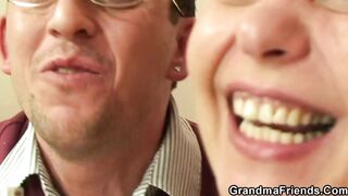 Chubby older woman double penetration point of view
