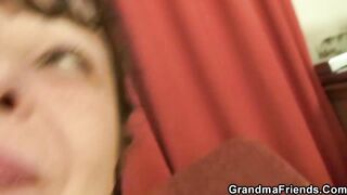 Chubby older woman double penetration point of view