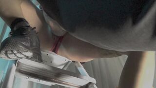 Hoe School Women into Mini Skirt. PAWG into Short Skirt,