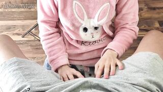 hot Dark Hair 19 Year Old Teases And Jerks Off Step Brothers Penis