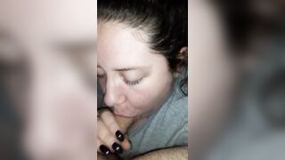 Daddy Loves getting his Long White Penis Slobbered on