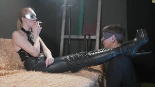 Princess the Sub Licks my Boots and I Spit inside