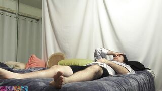 Stepmom offer Stepson the Wrong Pills and Helps him Cum