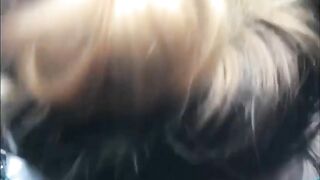 Blowing cock into the college parking lot before class