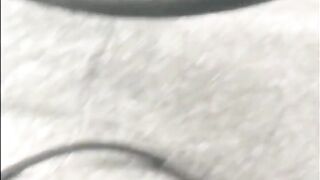 Blowing cock into the college parking lot before class