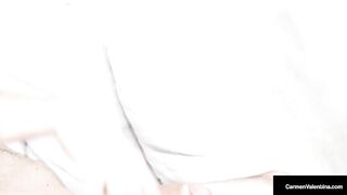 Goddess Skinny Carmen Valentina Creams Snatch while Fucking a Dick
