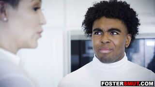 Ebony foster brother fucks white sister
