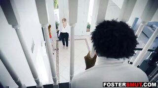 Ebony foster brother fucks white sister