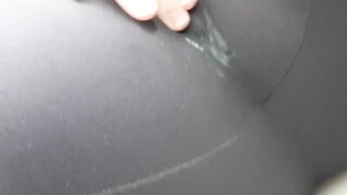 Creamy NZ Twat Squirts through Pantyhose