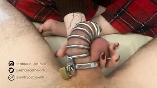 Chastity Day 9/31 - Female Domination CBT Pinwheel Torment into the