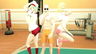 Perverted Master Roshi Trains Bulma and Number 19 yo Crazy Hot babe