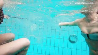 3 Hottest Goddess Swim Nude inside the Pool