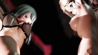 Mmd R18 Suzuya and Priz want Cake into Twat Cutie
