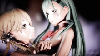 Mmd R18 Suzuya and Priz want Cake into Twat Cutie