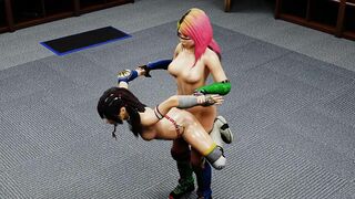 Asuka X Kairi Sane FUTA ANAL WWE Cosplay Credit:Mokujin_hornywood