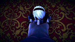 YORHA FUCKS INSIDE ORIENTAL RESTORAUNT | 3D CARTOON NIER AUTOMATA
