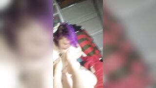 BBW Kitten Sub Worships her Masters Toes