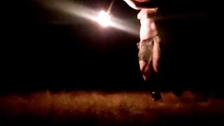 Spinning Fire inside 40° with my Titties out