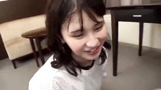 An Pure Young Wifey with a Adorable Smile Sweats on