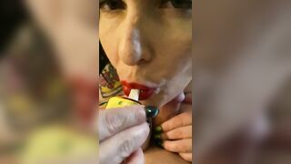 Allie Vaping while Blowing Dick