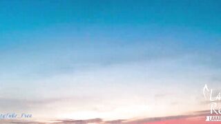 Bimbo Blown Stranger's Huge Penis at Sunset by the Sea