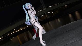 【hentai MMD】Hentai Women Strip Dance with Hot Translucent China Dress