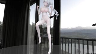 【hentai MMD】Beautiful Cartoon chick`s Dance& Sex with Insect