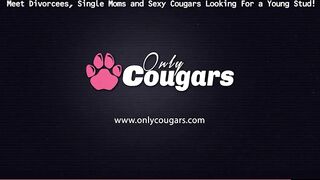 Freaky Housewife Sits Her Long White Butt Down On A