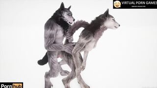 Wild Life Furry Porn with 2 Werewolves 4K 60 FPS