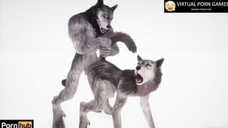 Wild Life Furry Porn with 2 Werewolves 4K 60 FPS