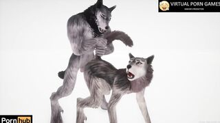 Wild Life Furry Porn with 2 Werewolves 4K 60 FPS