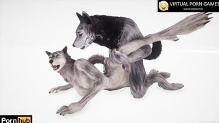 Wild Life Furry Porn with 2 Werewolves 4K 60 FPS