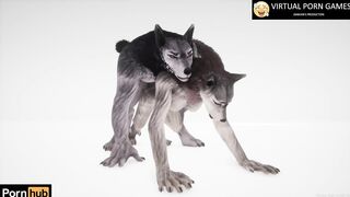 Wild Life Furry Porn with 2 Werewolves 4K 60 FPS