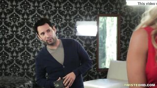 Big Boobed Anikka Albrite abducts pornstar and fucks him