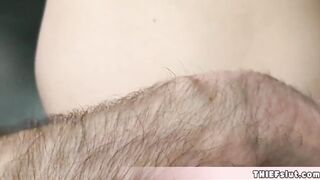 Adorable and big titted dark hair 19 yo Macey caught shoplifting