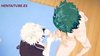 Boku No Hero Academia Cartoon - Mitsuki Bakugou Hand Job, Head
