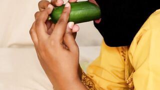 Vishadini Screwed with Long Cucumber Pink Vagina