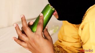 Vishadini Screwed with Long Cucumber Pink Vagina