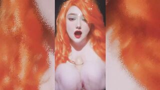 LEAKED Big Boobed Egirl Long Natural Hooters Exposed and Titfucked