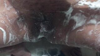 I bald my twat and washed my body. Masturbating