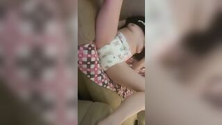 Hidden Diaper bimbos Fills Diaper and has Screaming Orgasm