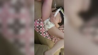 Hidden Diaper bimbos Fills Diaper and has Screaming Orgasm