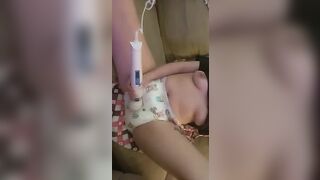 Hidden Diaper bimbos Fills Diaper and has Screaming Orgasm