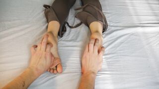 Erotic Toes Grind and Soles Tickling - Legs Obsession