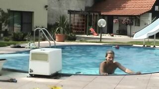 Naked eighteen films herself in the next door's garden - exciting