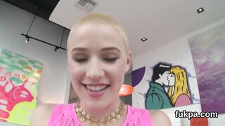 Pretty idol flaunts huge bum and gets asshole poked
