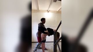 Black bf creampies white mistress, then pulls up underwear